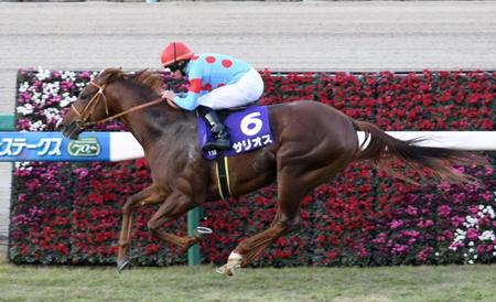 デビュー３連勝で朝日杯ＦＳを制したサリオス＝阪神競馬場