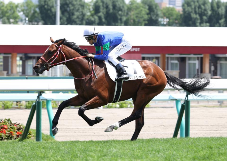札幌５Ｒ新馬戦を快勝したバスラットレオン