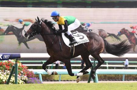 　２歳新馬戦を制したタイトルホルダー（撮影・園田高夫）