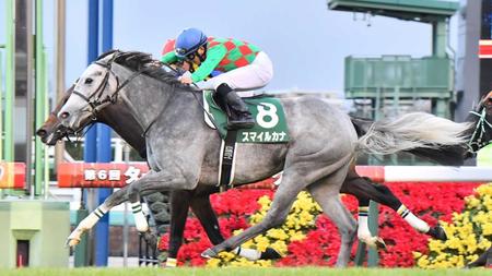 　接戦を制したスマイルカナ（撮影・園田高夫）