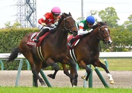 　ルペルカーリア（右）と競り合うレッドジェネシス