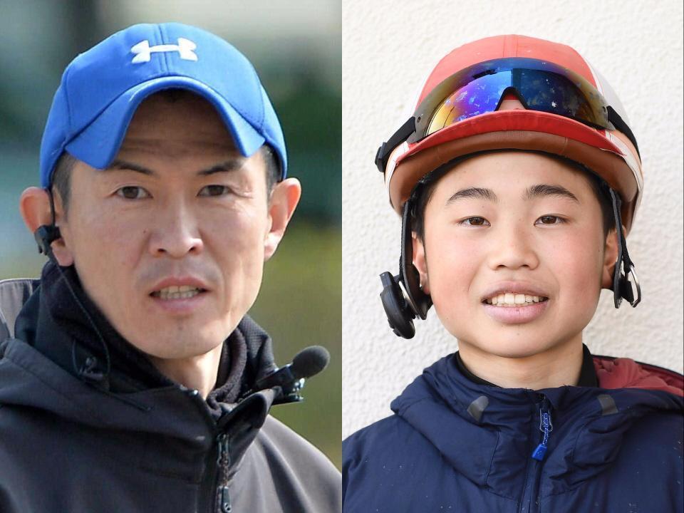 　木村哲也調教師（左）と 大塚海渡騎手