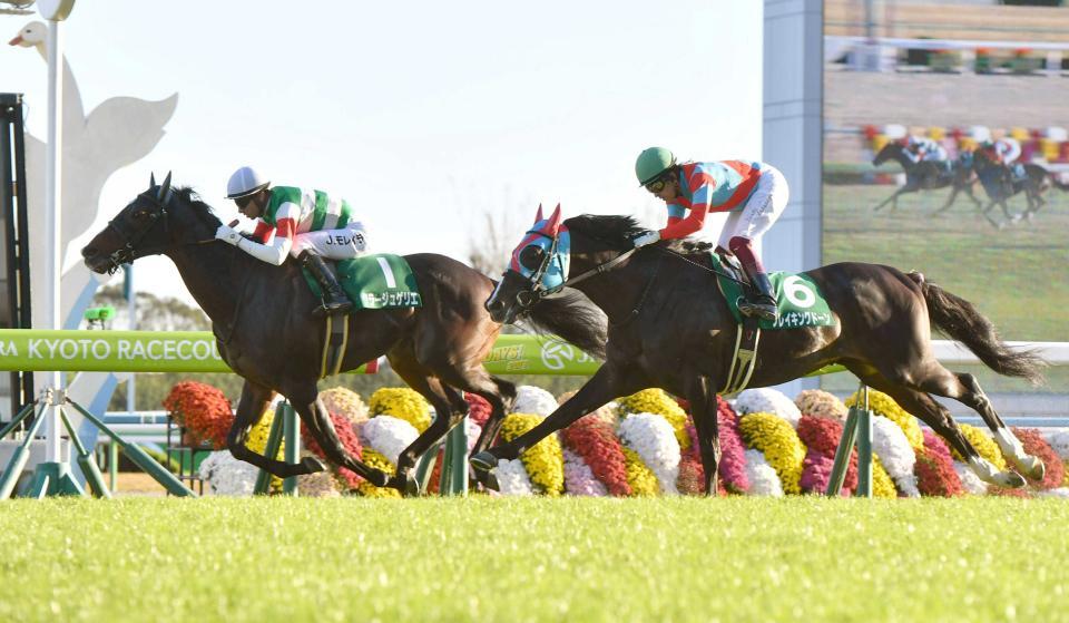 　１８年の京都２歳Ｓを制したクラージュゲリエ（左）