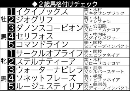 　２歳馬格付け