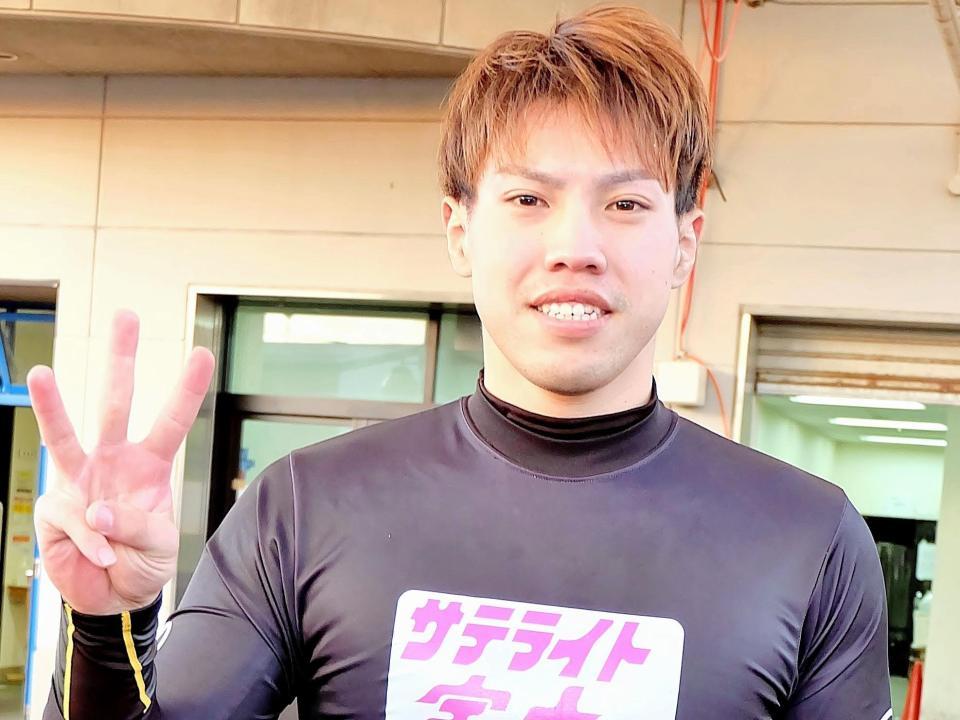 　今年Ｖ３に笑顔の上田尭弥