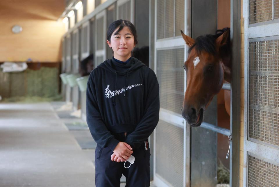 　今村聖奈（馬は今村とのコンビで１勝クラスを快勝したキングズソード）＝撮影・石湯恒介