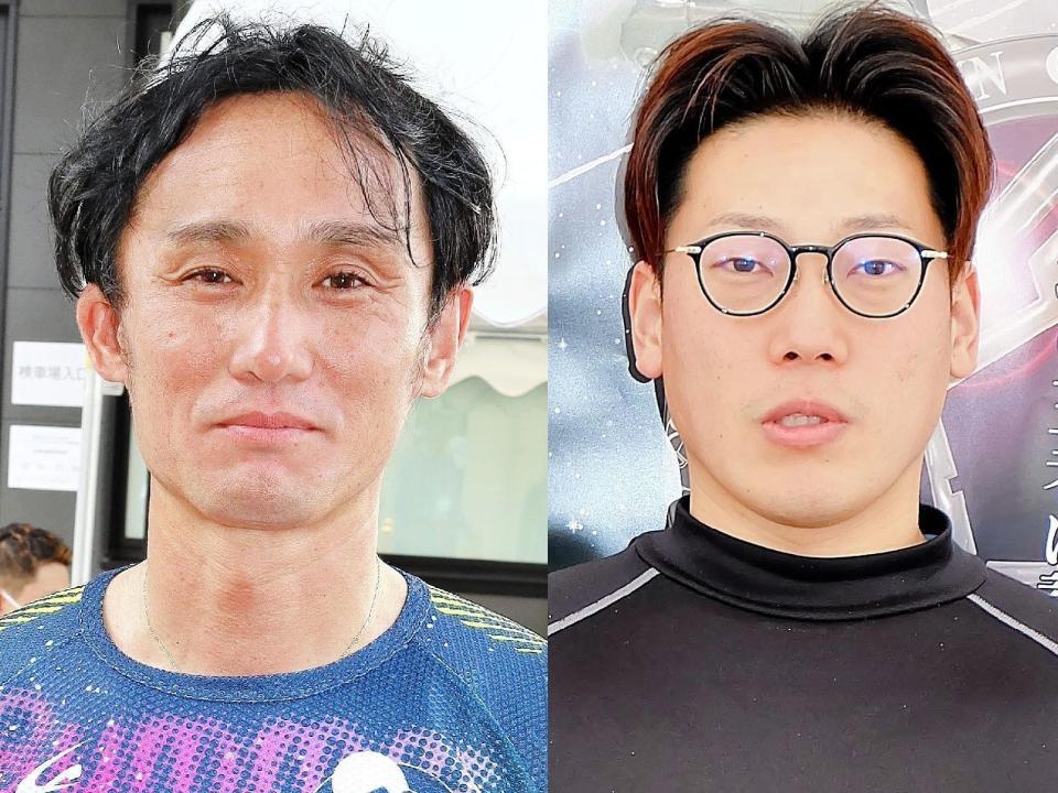 岐阜記念で連係しなかった柏野智典（左）と原田研太朗