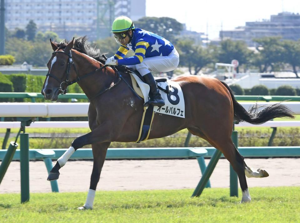 ２日の中山未勝利戦を勝ち上がったオールパルフェ