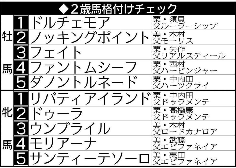 　２歳馬格付けチェック