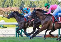 　直線抜け出して快勝したダイアトニック（左）＝撮影・石湯恒介