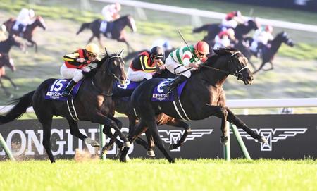 豪快な末脚で突き抜けたヴェラアズール（右）＝撮影・園田高夫