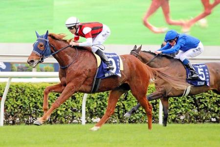 　豪快に伸びたウインマリリン（ｃ）Ｔｈｅ　Ｈｏｎｇ　Ｋｏｎｇ　Ｊｏｃｋｅｙ　Ｃｌｕｂ