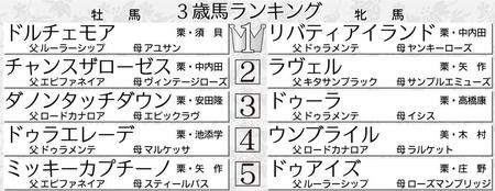 デイリースポーツ独断の新３歳馬格付けランキング