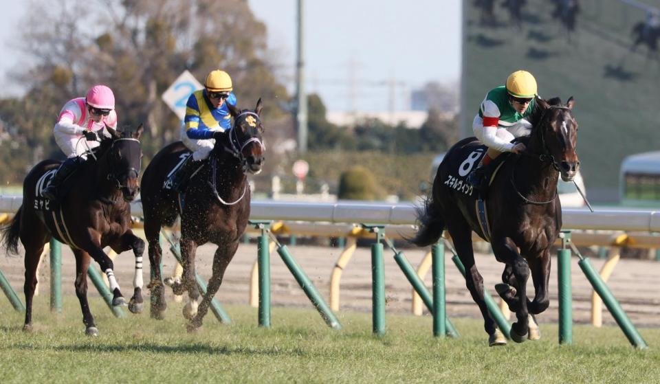 　後続を突き放すスキルヴィング（右）