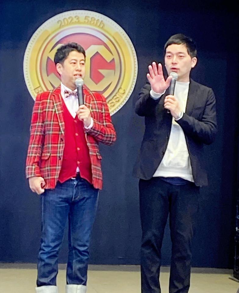 　平和島でトークショーを行った昨年のＭ－１王者ウエストランド