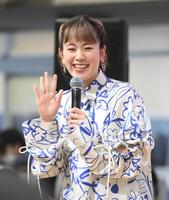 　トークショーに登場した筧美和子（撮影・堀内翔）