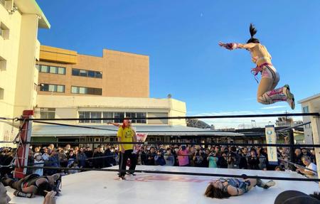 　川口オートで行われた女子プロレスイベント