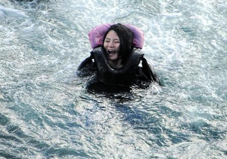 　デビュー初勝利を飾り、水神祭を行った長尾萌加