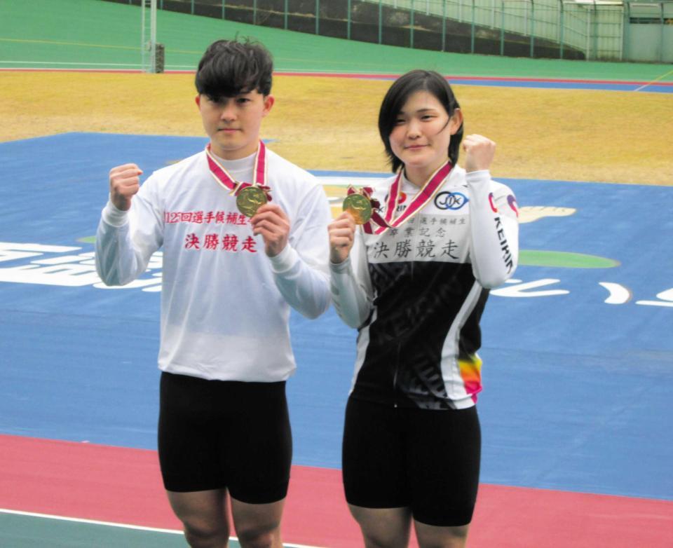 　１２５期チャンプの森田一郎（左）と１２６期チャンプの仲沢晴香