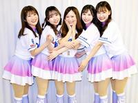　チアドラゴンズ（左から）ＨＯＮＯＫＡ、ＫＡＲＥＮ、ＲＡＭＵ、ＡＩ、ＭＡＮＡ