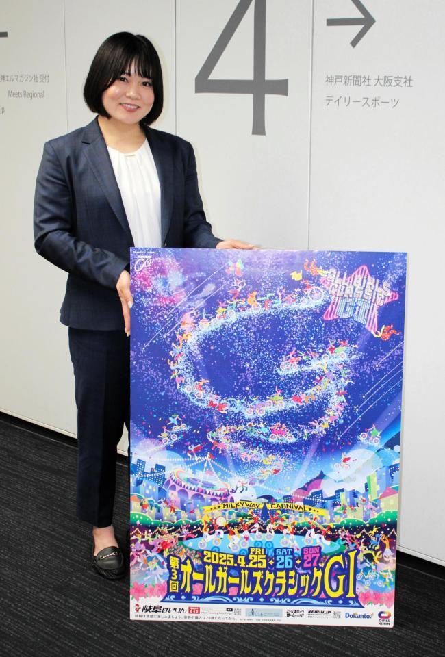 　Ｇ１・オールガールズクラシックのＰＲで来社した宮地寧々