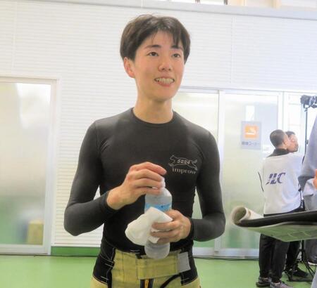 　足は上位、あとは気持ちだけと話す西岡顕心