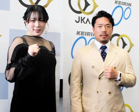 　ファン投票１位に輝いた児玉碧衣（左）と古性優作