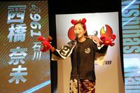 　カニ坊グッズで会場を盛り上げた西橋奈未