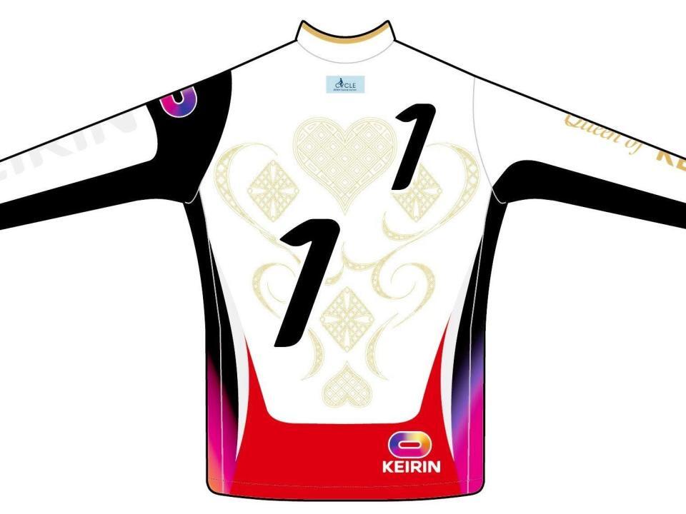 　２０２６年から前年のガールズグランプリ優勝者が使用するユニホーム（背面）