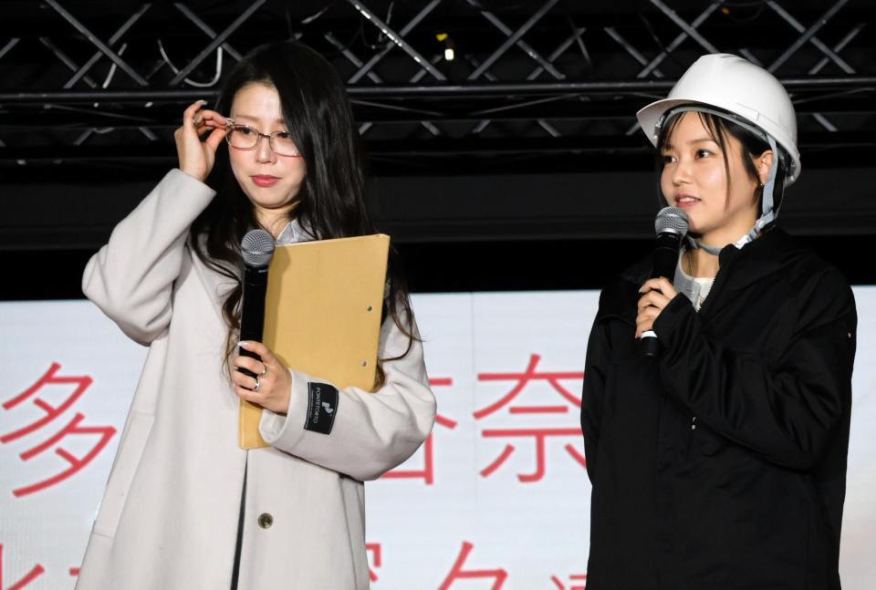 　トークショーを開催した喜多須杏奈（左）と北村寧々