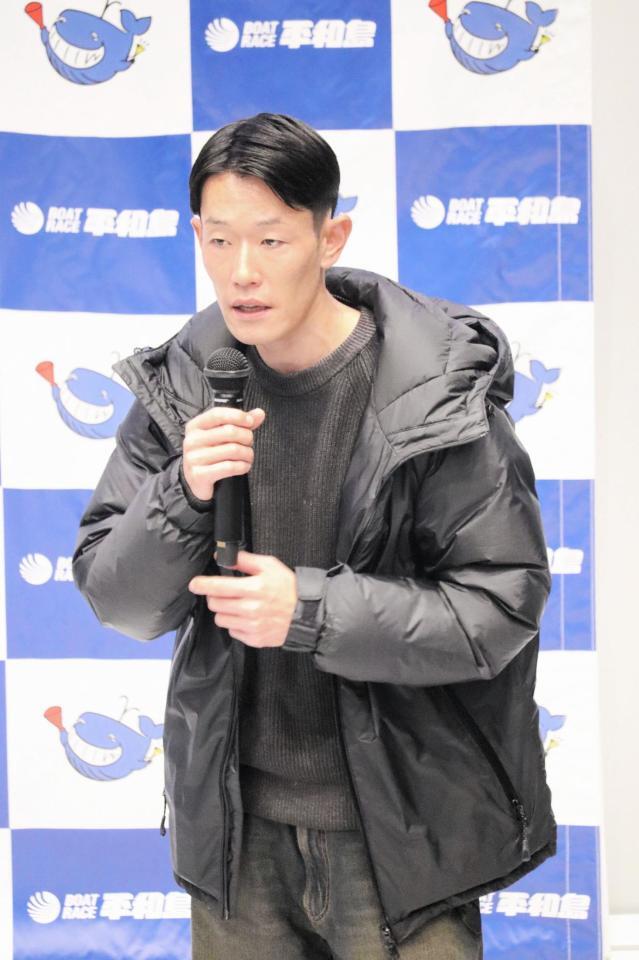 　平和島でトークショーを行った茅原悠紀