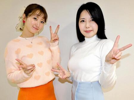 和歌山競輪で活動中の瀬戸なみ（左）、永岡怜子