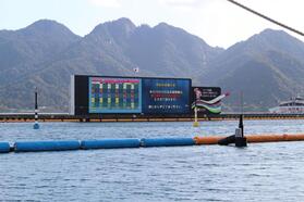 荒天のため、１０日の８Ｒ以降が中止打ち切りとなったボートレース宮島
