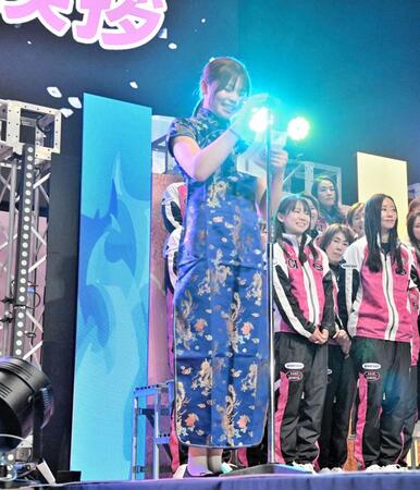 選手代表あいさつを努めた井上遥妃