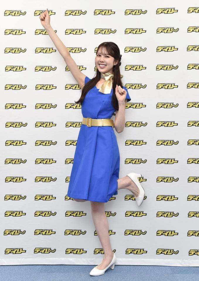 「宮島・ＰＧ１マスターズチャンピオン」をＰＲする市原菜乃さん