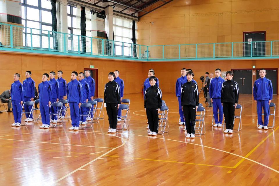 オートレース選手養成所で行われた第40期生の入所式