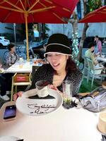 　弟子の坂野さくらからの優勝祝い