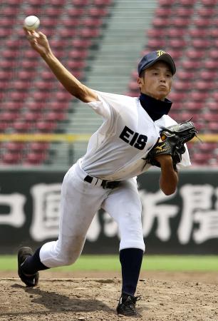 　新庄を５安打完封した盈進・谷中（撮影・市尻達拡）