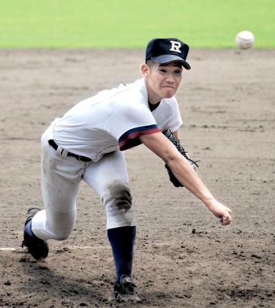 　４安打１失点の好投で８強入りを決めた岡山理大付・西山