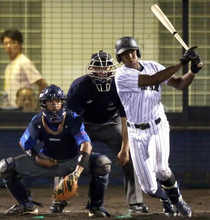 　大会２試合でチーム随一の結果を残しているオコエ＝舞洲（８月２８日、ブラジル戦）