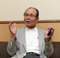 　母校の早実について語るソフトバンク・王貞治会長