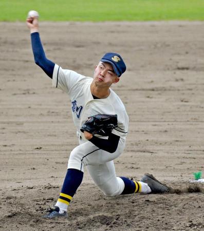 　練習試合で５回を内野安打１本に抑えた創志学園・高田