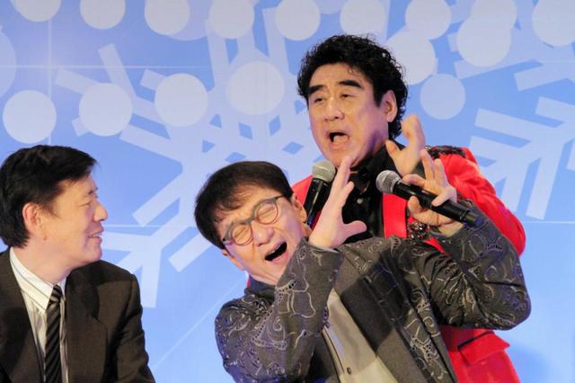 「宇宙の果ての花畑」 深見東州リトグラフ 深見東州氏主催、クリスマスイベントに映画スター・ジャッキーチェン