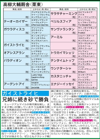 ■2歳馬一覧【厩舎編】