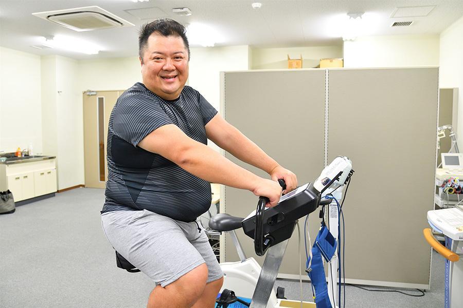 体力測定で「完走目指して、言われたことをやるぞ！」と意気込んだ小杉