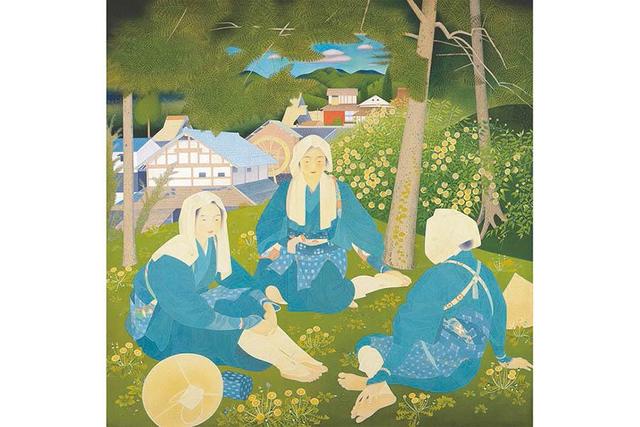 土田麦僊、【伊豆の海】、希少な大判額装用画集より、美品、日本人画家 土田麦僊、【伊豆の海】、希少な大判額装用画集より、美品、日本
