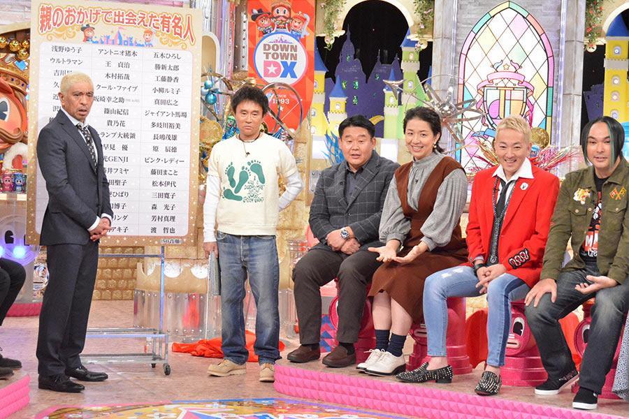 左から、ダウンタウン、花田虎上、浜口京子、平尾勇気、美勇士（Ｃ） ｙｔｖ