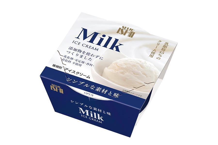 「成城石井　アイスクリーム ミルク」（２１４円）容量：１４０ｍｌ　原材料：乳製品、氷砂糖、卵黄、水あめ