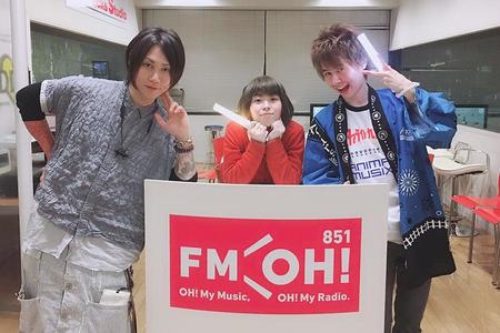 左から、和楽器バンド・町屋、戸田柚葉、淡路祐介（１５日・大阪市内）