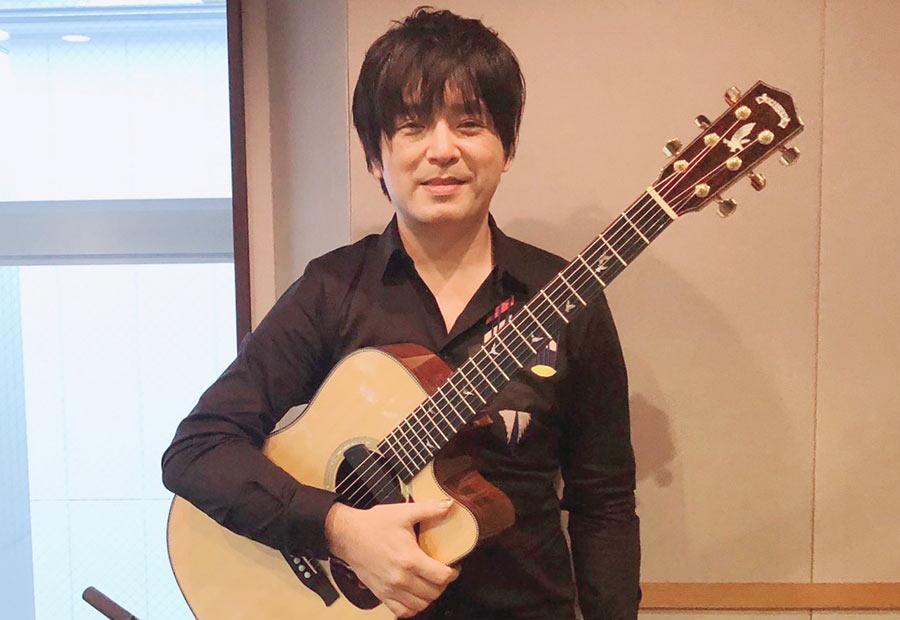 　『ＫＹＯＴＯ ＡＩＲ ＬＯＵＮＧＥ』に出演した押尾コータロー（１９日・α-ＳＴＡＴＩＯＮスタジオ）